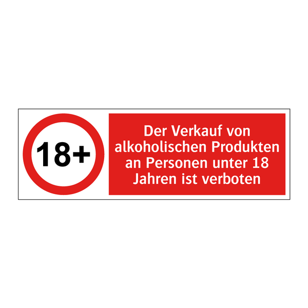 Der Verkauf von alkoholischen Produkten an Personen unter 18 Jahren ist verboten
