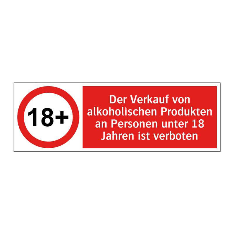 Der Verkauf von alkoholischen Produkten an Personen unter 18 Jahren ist verboten