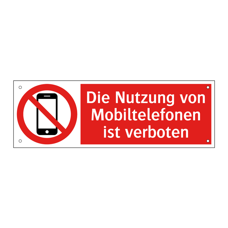 Die Nutzung von Mobiltelefonen ist verboten