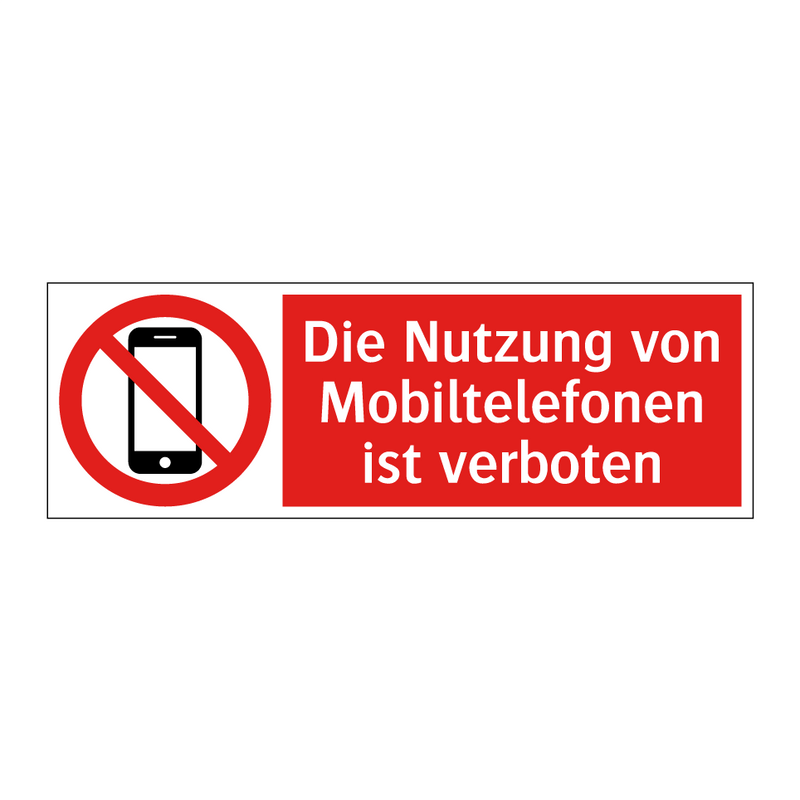 Die Nutzung von Mobiltelefonen ist verboten