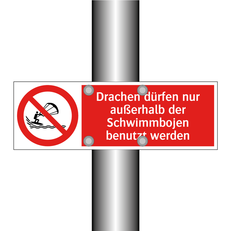 Drachen dürfen nur außerhalb der Schwimmbojen benutzt werden