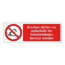 Drachen dürfen nur außerhalb der Schwimmbojen benutzt werden