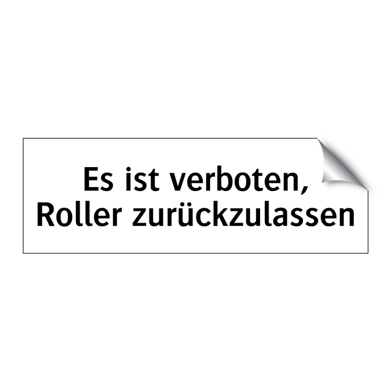 Es ist verboten, Roller zurückzulassen