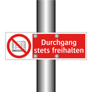 Durchgang stets freihalten