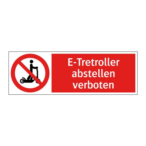 E-Tretroller abstellen verboten