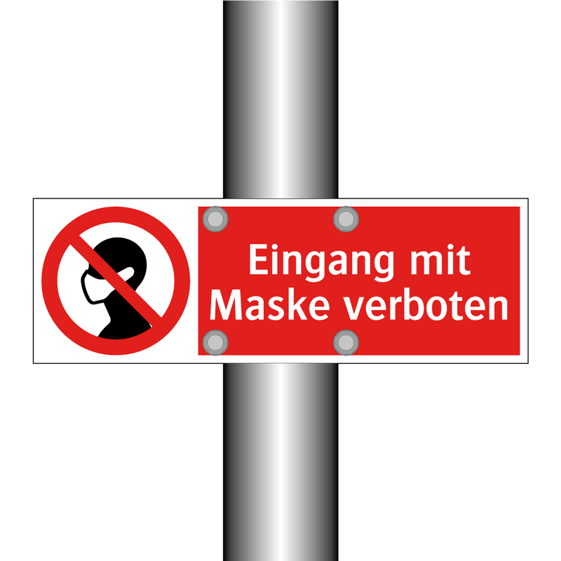 Eingang mit Maske verboten