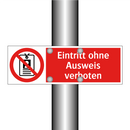 Eintritt ohne Ausweis verboten
