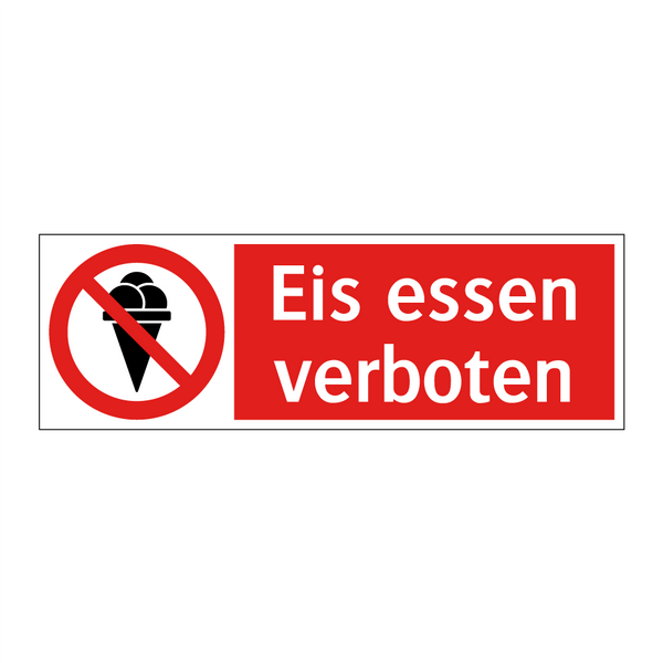 Eis essen verboten