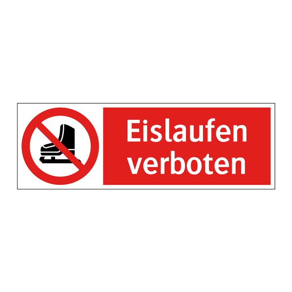 Eislaufen verboten