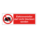 Elektroverteiler darf nicht blockiert werden