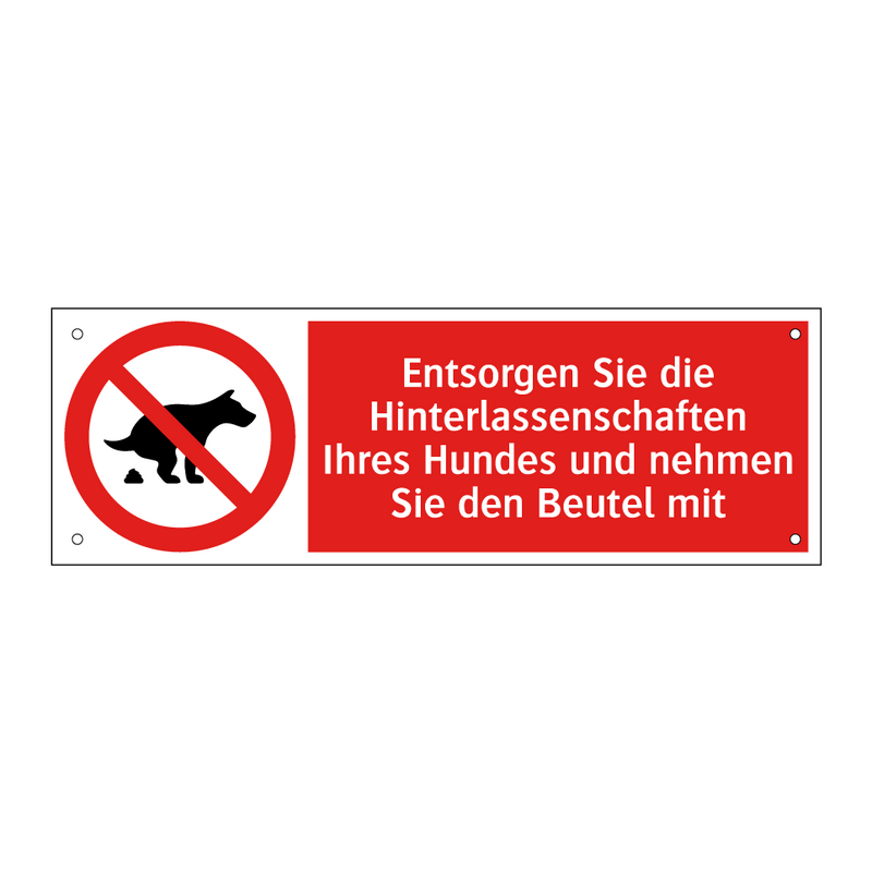 Entsorgen Sie die Hinterlassenschaften Ihres Hundes und nehmen Sie den Beutel mit