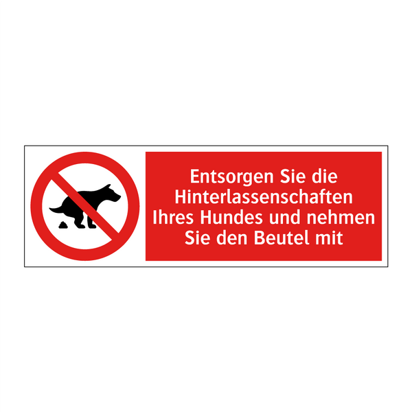 Entsorgen Sie die Hinterlassenschaften Ihres Hundes und nehmen Sie den Beutel mit