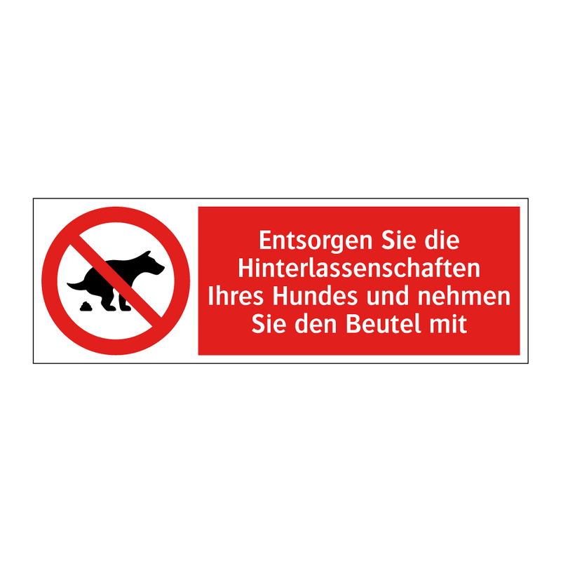 Entsorgen Sie die Hinterlassenschaften Ihres Hundes und nehmen Sie den Beutel mit
