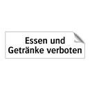 Essen und Getränke verboten