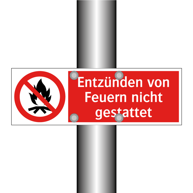Entzünden von Feuern nicht gestattet