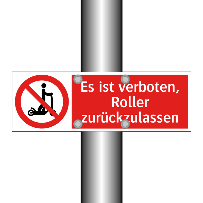 Es ist verboten, Roller zurückzulassen