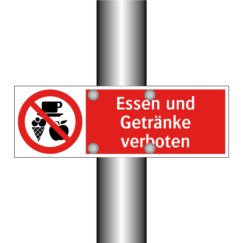 Essen und Getränke verboten