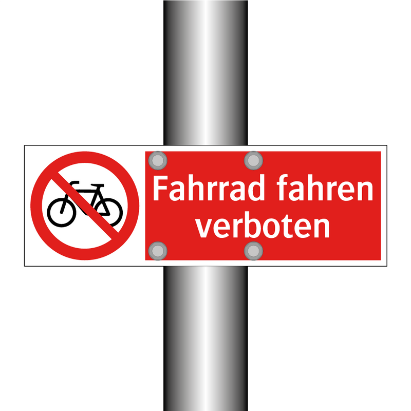 Fahrrad fahren verboten