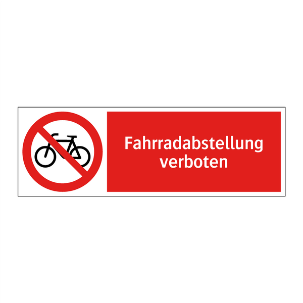 Fahrradabstellung verboten