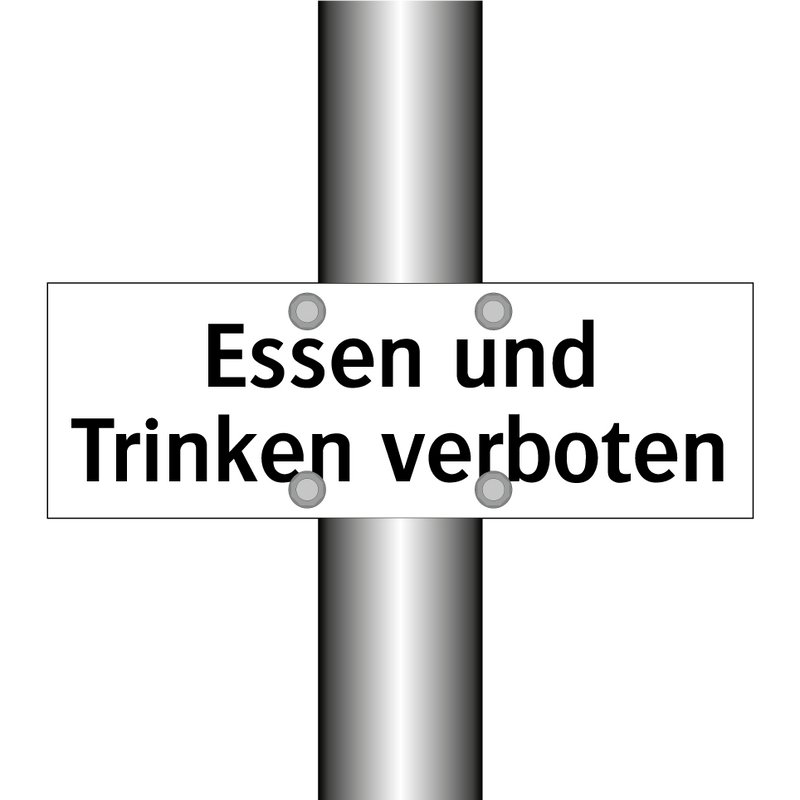 Essen und Trinken verboten