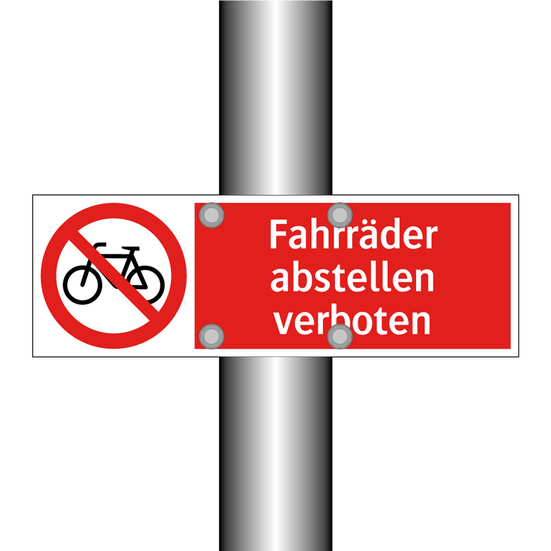 Fahrräder abstellen verboten