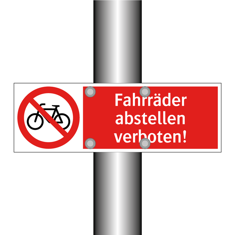 Fahrräder abstellen verboten!