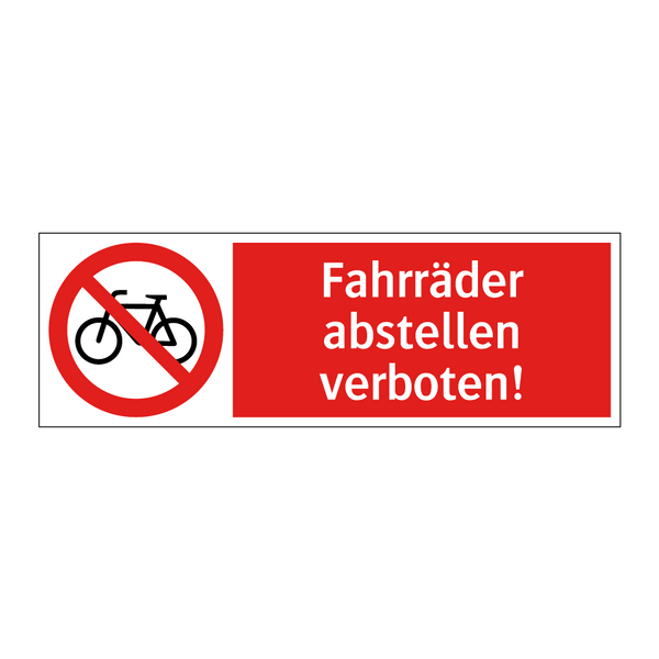 Fahrräder abstellen verboten!