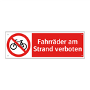 Fahrräder am Strand verboten