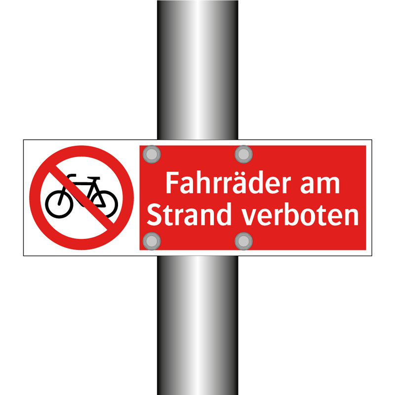Fahrräder am Strand verboten