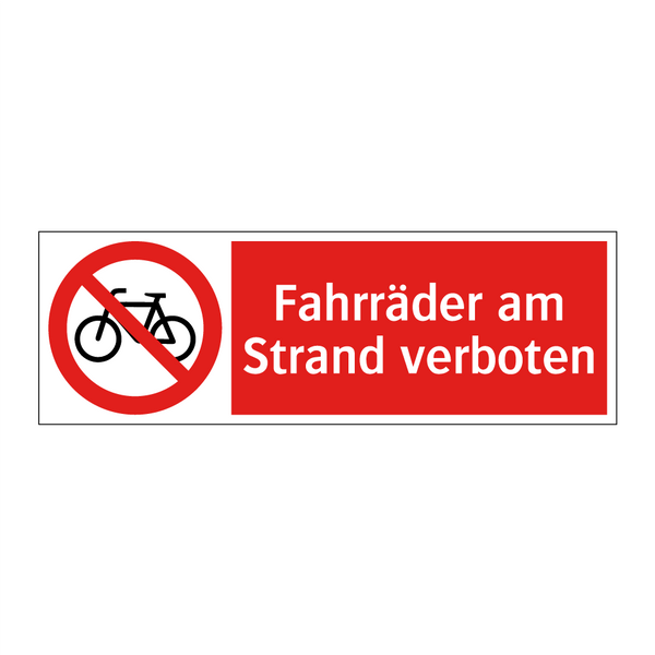 Fahrräder am Strand verboten