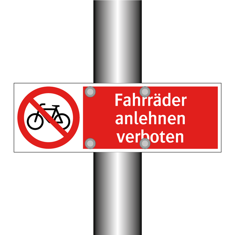Fahrräder anlehnen verboten