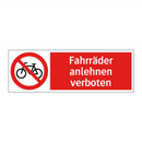 Fahrräder anlehnen verboten