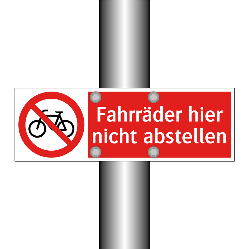 Fahrräder hier nicht abstellen