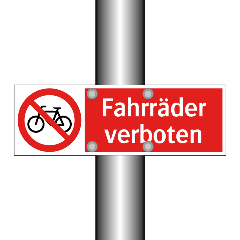 Fahrräder verboten