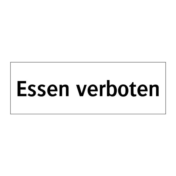 Essen verboten