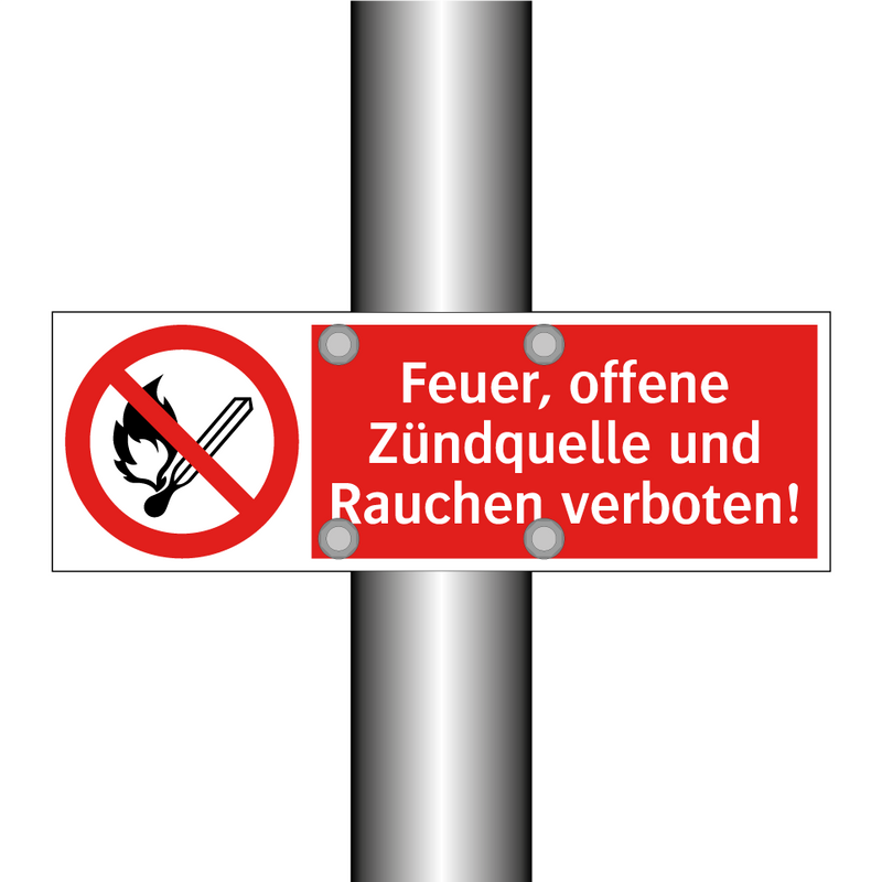 Feuer, offene Zündquelle und Rauchen verboten!