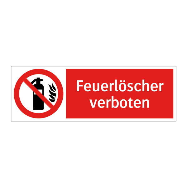 Feuerlöscher verboten