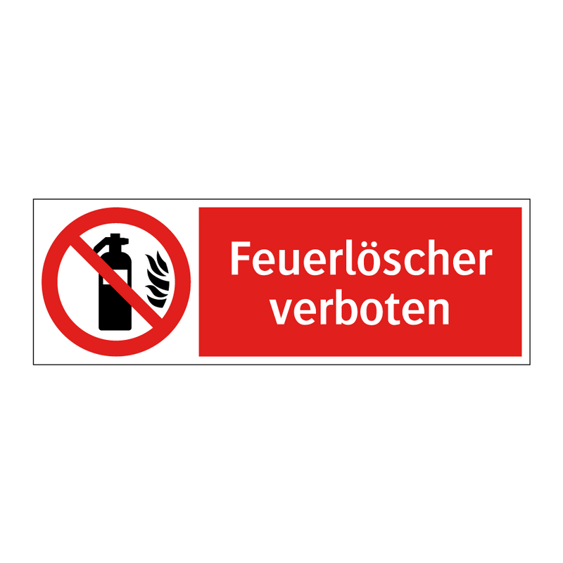 Feuerlöscher verboten