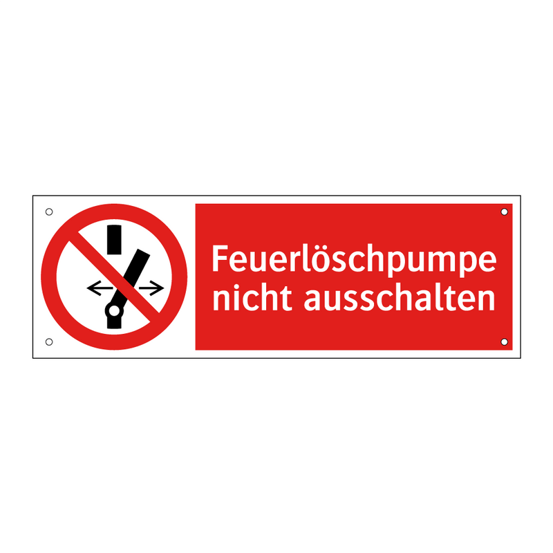 Feuerlöschpumpe nicht ausschalten