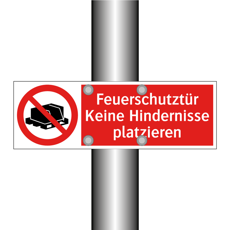 Feuerschutztür Keine Hindernisse platzieren