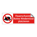 Feuerschutztür Keine Hindernisse platzieren