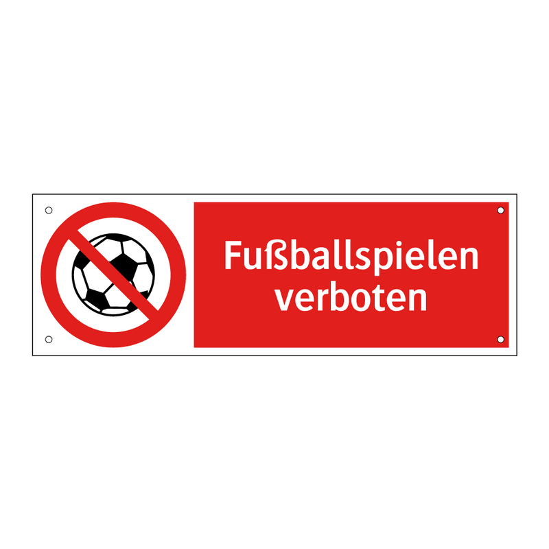 Fußballspielen verboten