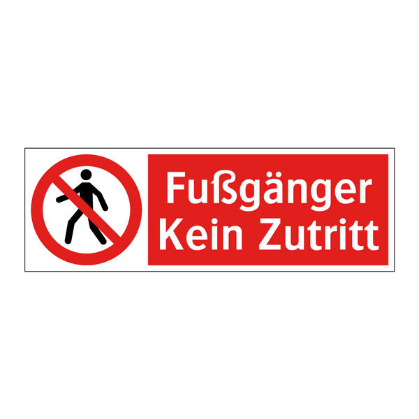 Fußgänger Kein Zutritt