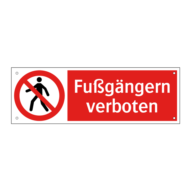 Fußgängern verboten