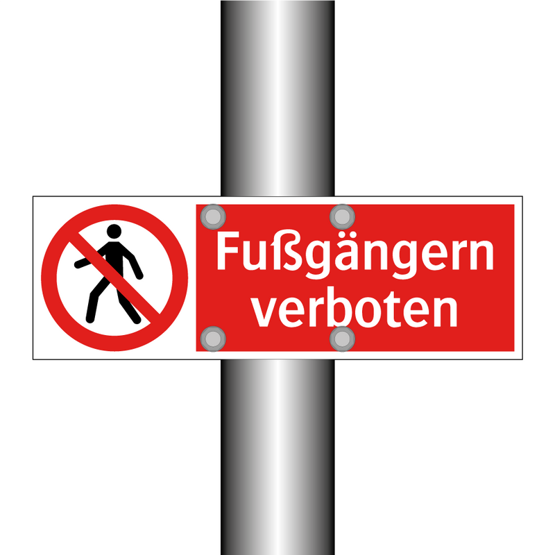 Fußgängern verboten