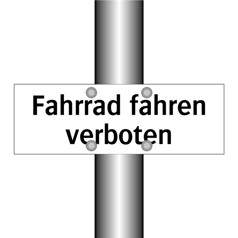 Fahrrad fahren verboten
