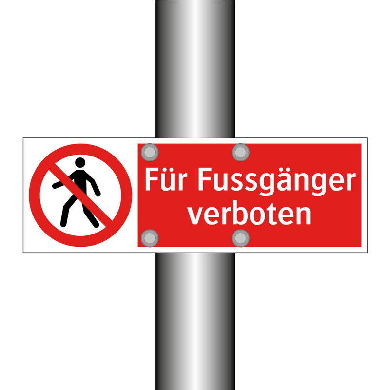 Für Fussgänger verboten