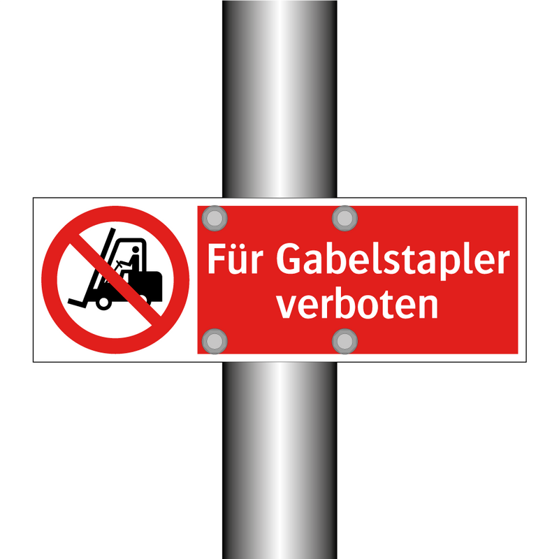 Für Gabelstapler verboten