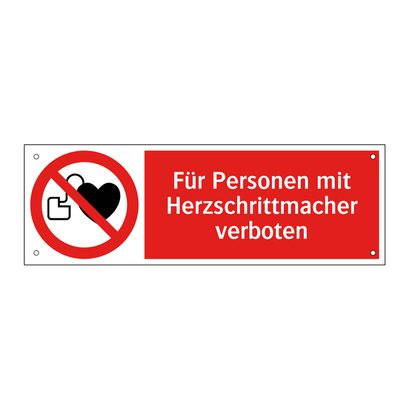 Für Personen mit Herzschrittmacher verboten