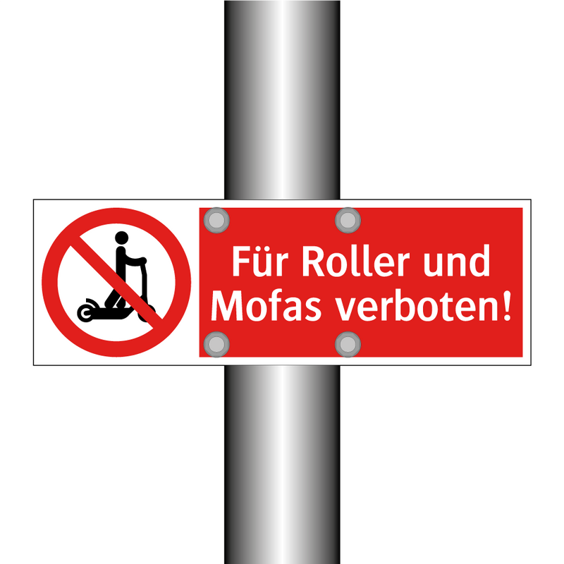 Für Roller und Mofas verboten!
